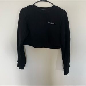 Peace Collective Black Cropped Sweater (XS)